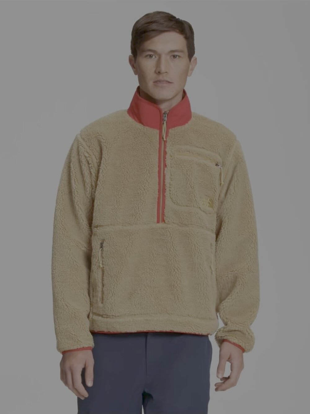 GUC!! THE NORTH FACE I MEN'S EXTREME PILE PULLOVER FLEECE JACKET | ANTELOPE TAN